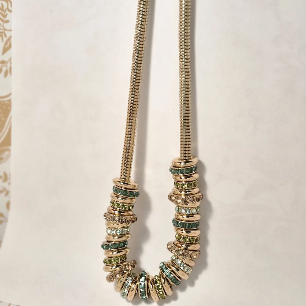INC International Concepts Gold and Teal Necklace - Picture 3 of 11
